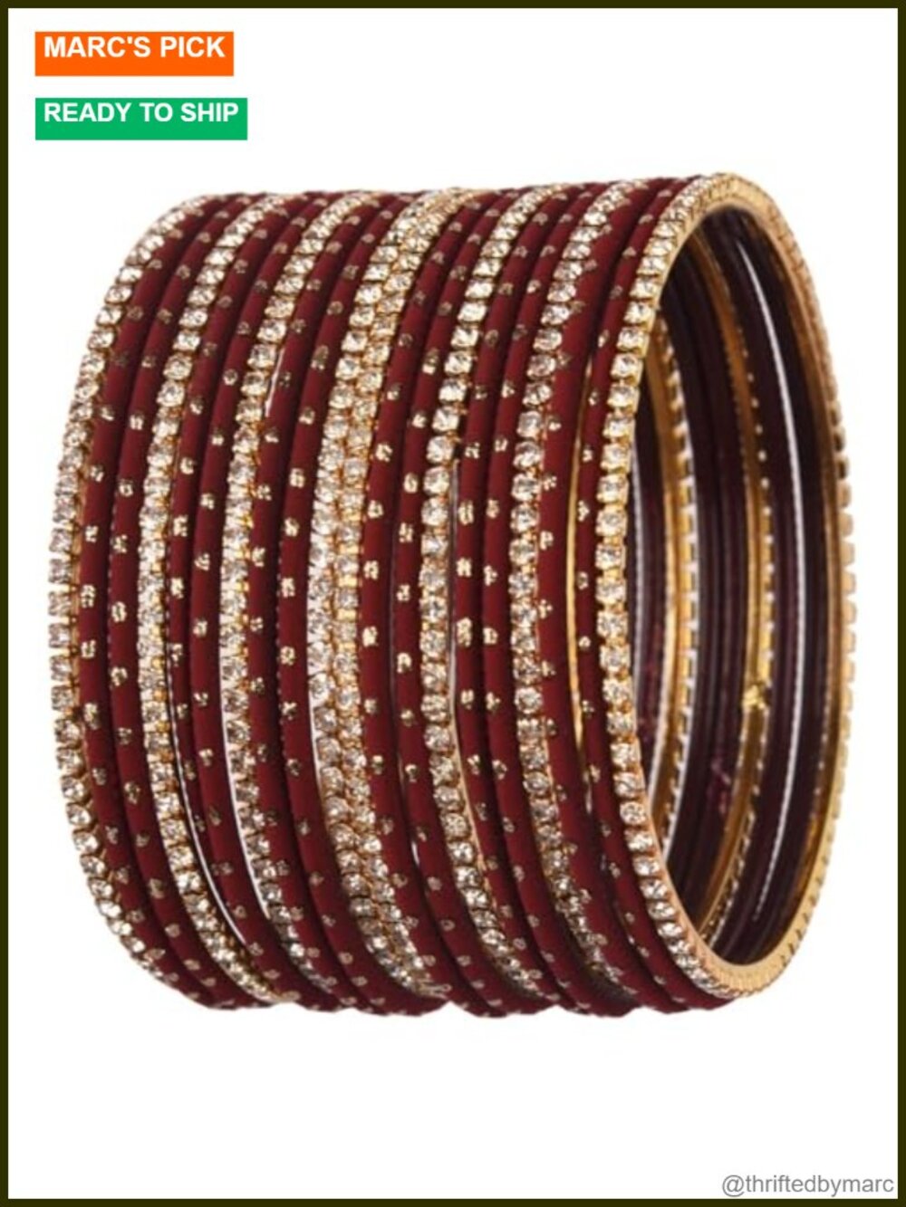 Indian Bridal CZ Crystal Rhinestone Bangle Bracelet Set 20pc